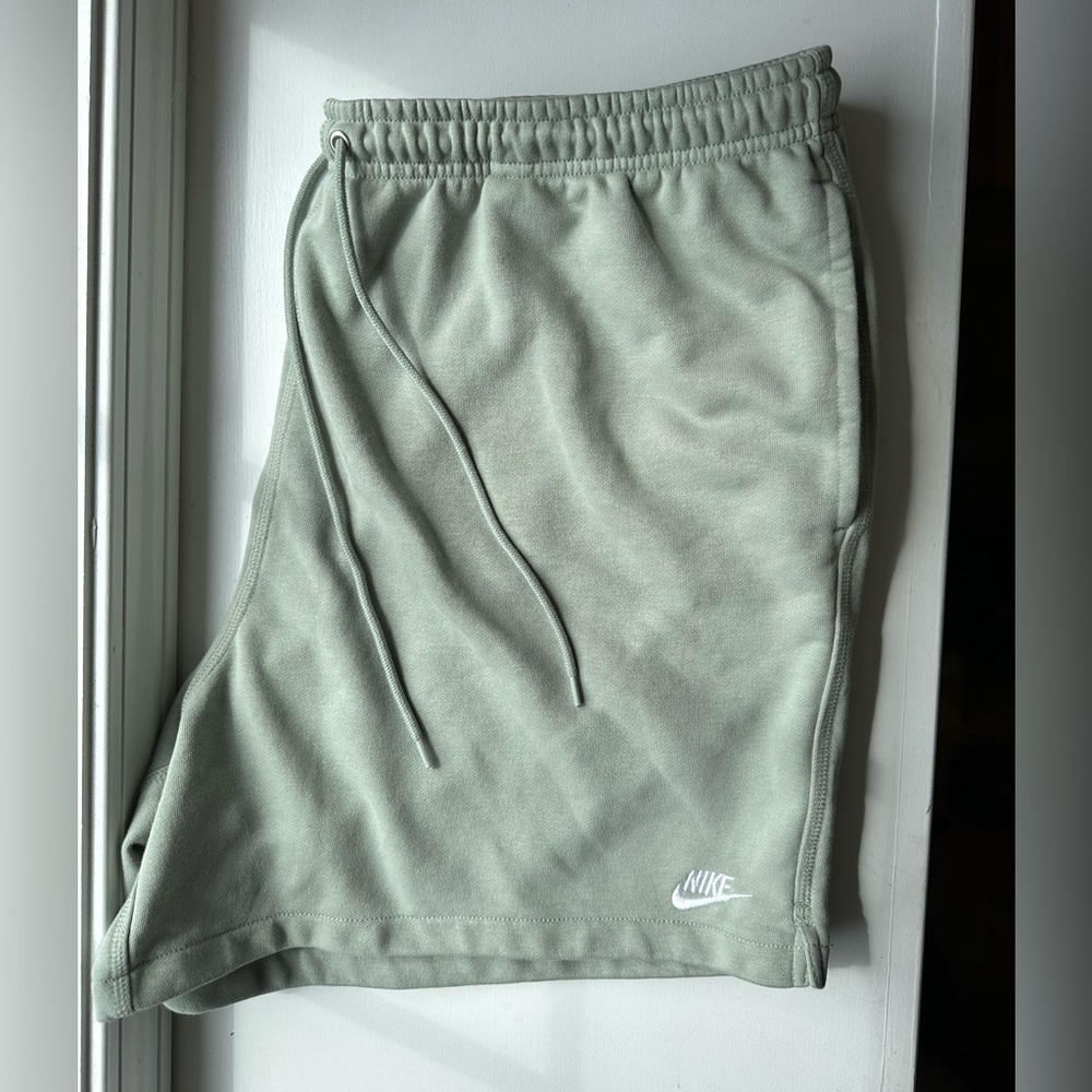 Nike Green Athletic Shorts with Elastic Waistband